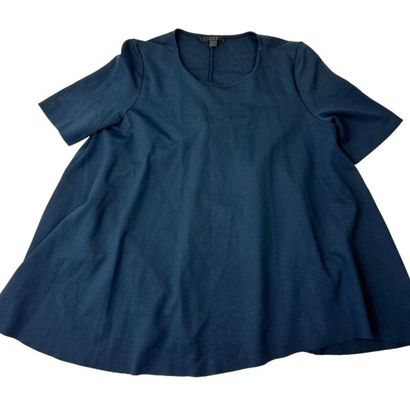 COS Navy Blue Tunic Top Size XS A Line Short Sleeve Trapeze - Picture 5 of 10